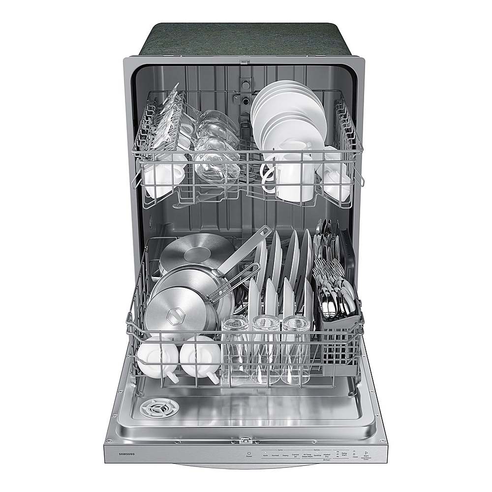 Alt View 15. Samsung - Open Box 24” Top Control Built-In Dishwasher with Height-Adjustable Rack, 53 dBA - Stainless Steel.