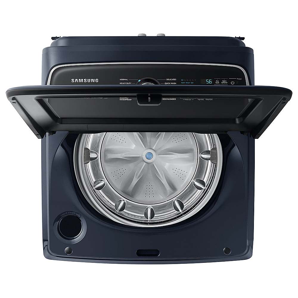 Alt View 18. Samsung - Open Box 5.4 Cu. Ft. High-Efficiency Smart Top Load Washer with Pet Care Solution - Brushed Navy.