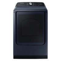 Samsung - Open Box 7.4 Cu. Ft. Smart Electric Dryer with Steam and Pet Care Dry - Brushed Navy - Front_Zoom