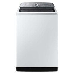 Samsung - 5.4 Cu. Ft. High-Efficiency Smart Top Load Washer with Pet Care Solution - White - Front_Zoom