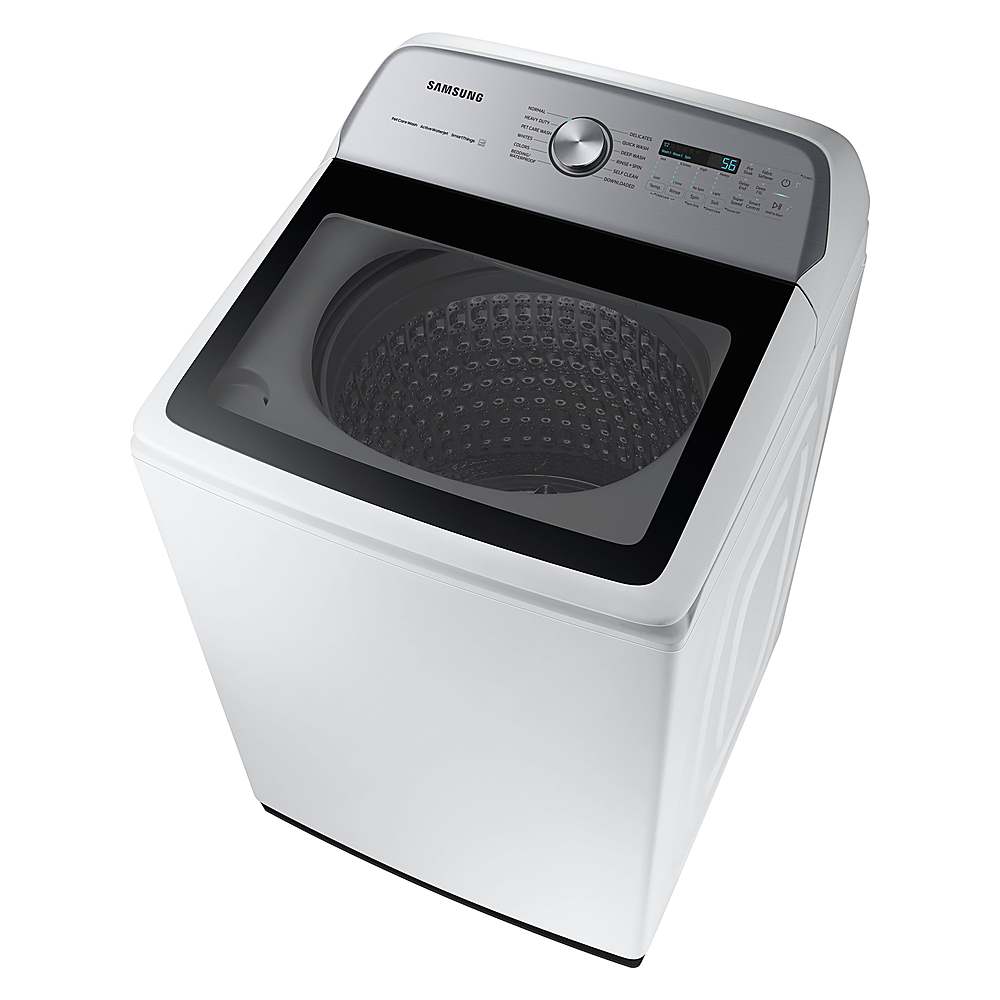 Alt View 13. Samsung - Open Box 5.4 Cu. Ft. High-Efficiency Smart Top Load Washer with Pet Care Solution - White.