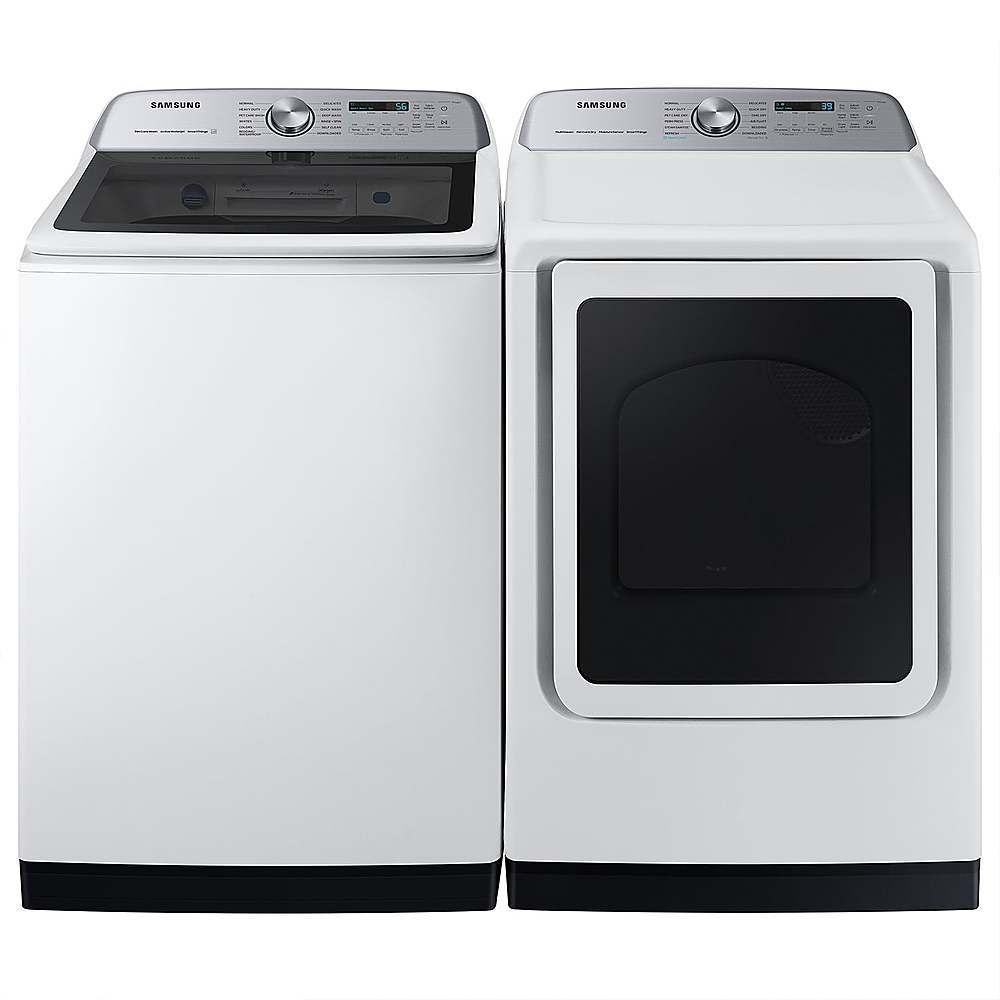 Alt View 19. Samsung - Open Box 5.4 Cu. Ft. High-Efficiency Smart Top Load Washer with Pet Care Solution - White.