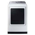 Front Zoom. Samsung - Open Box 7.4 Cu. Ft. Smart Electric Dryer with Steam and Pet Care Dry - White.