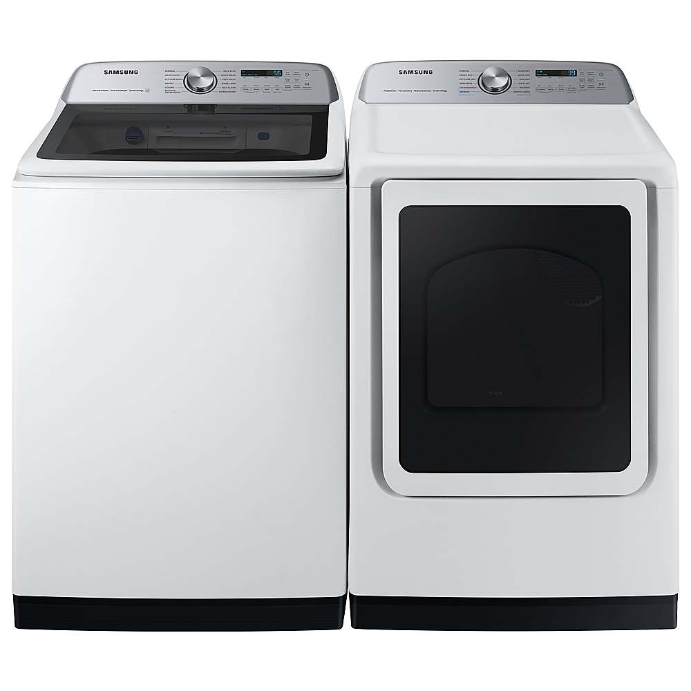 Alt View 17. Samsung - Open Box 7.4 Cu. Ft. Smart Electric Dryer with Steam and Pet Care Dry - White.