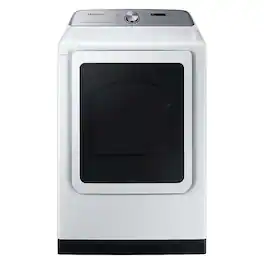 Samsung - Open Box 7.4 Cu. Ft. Smart Gas Dryer with Steam and Pet Care Dry - White