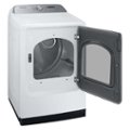 Alt View Zoom 12. Samsung - Open Box 7.4 Cu. Ft. Smart Gas Dryer with Steam and Pet Care Dry - White.