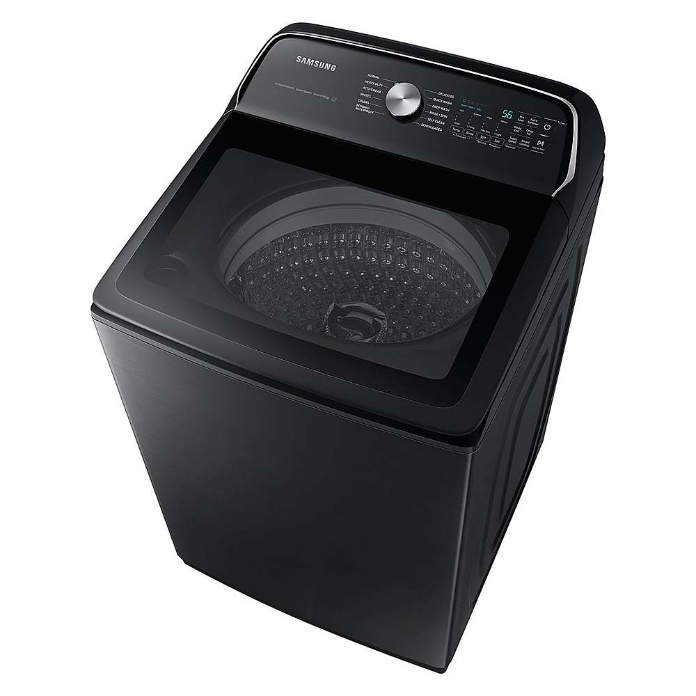 Alt View 13. Samsung - Open Box 5.4 Cu. Ft. High-Efficiency Smart Top Load Washer with ActiveWave Agitator - Brushed Black.