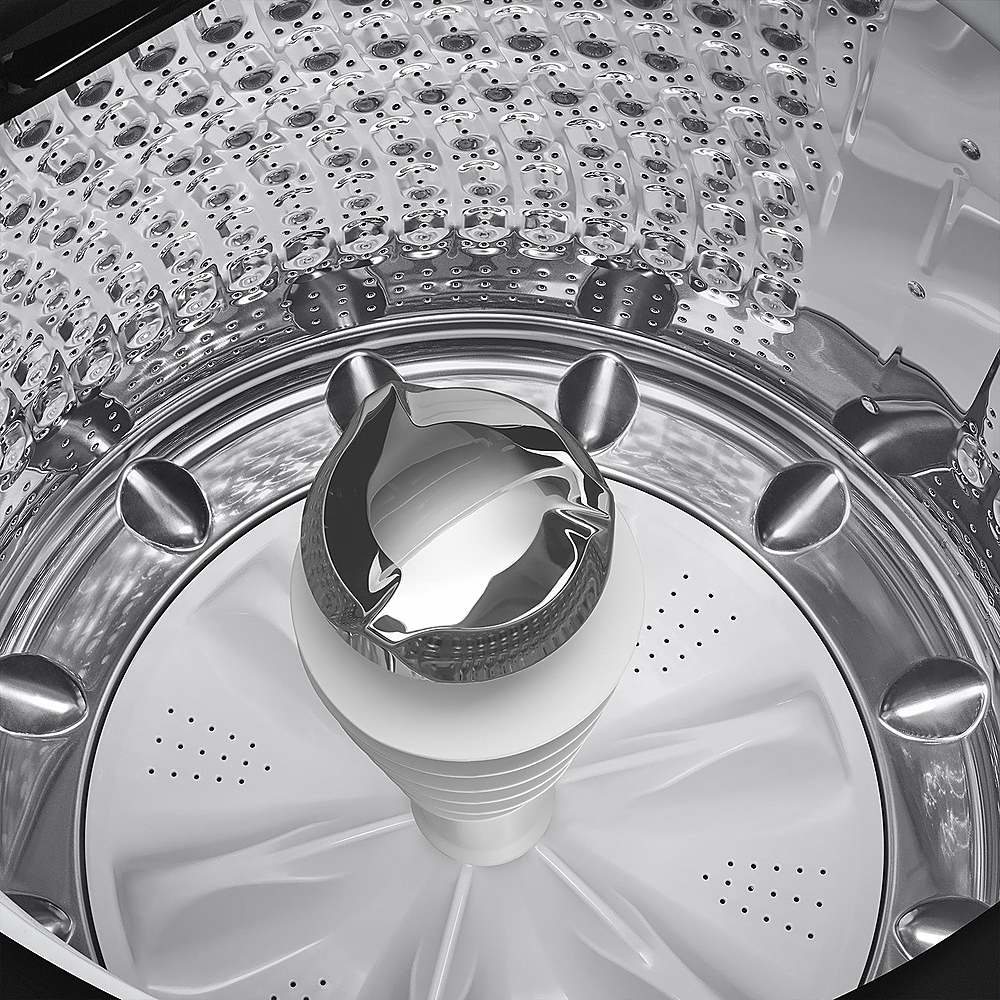 Alt View 17. Samsung - Open Box 5.4 Cu. Ft. High-Efficiency Smart Top Load Washer with ActiveWave Agitator - Brushed Black.