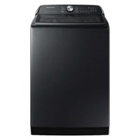 Samsung - Open Box 5.5 Cu. Ft. High-Efficiency Smart Top Load Washer with Super Speed Wash - Brushed Black - Front_Zoom