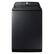 Front. Samsung - Open Box 5.5 Cu. Ft. High-Efficiency Smart Top Load Washer with Super Speed Wash - Brushed Black.