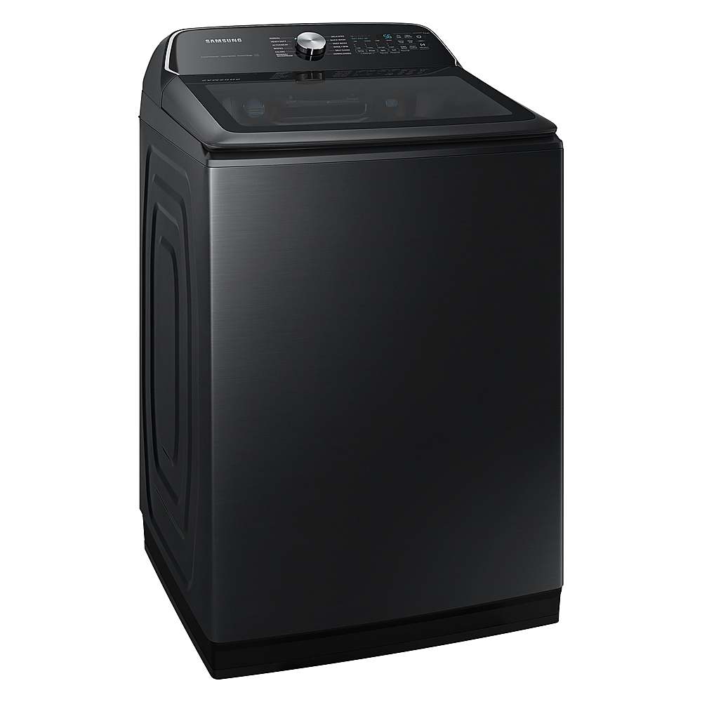 Alt View 11. Samsung - Open Box 5.5 Cu. Ft. High-Efficiency Smart Top Load Washer with Super Speed Wash - Brushed Black.