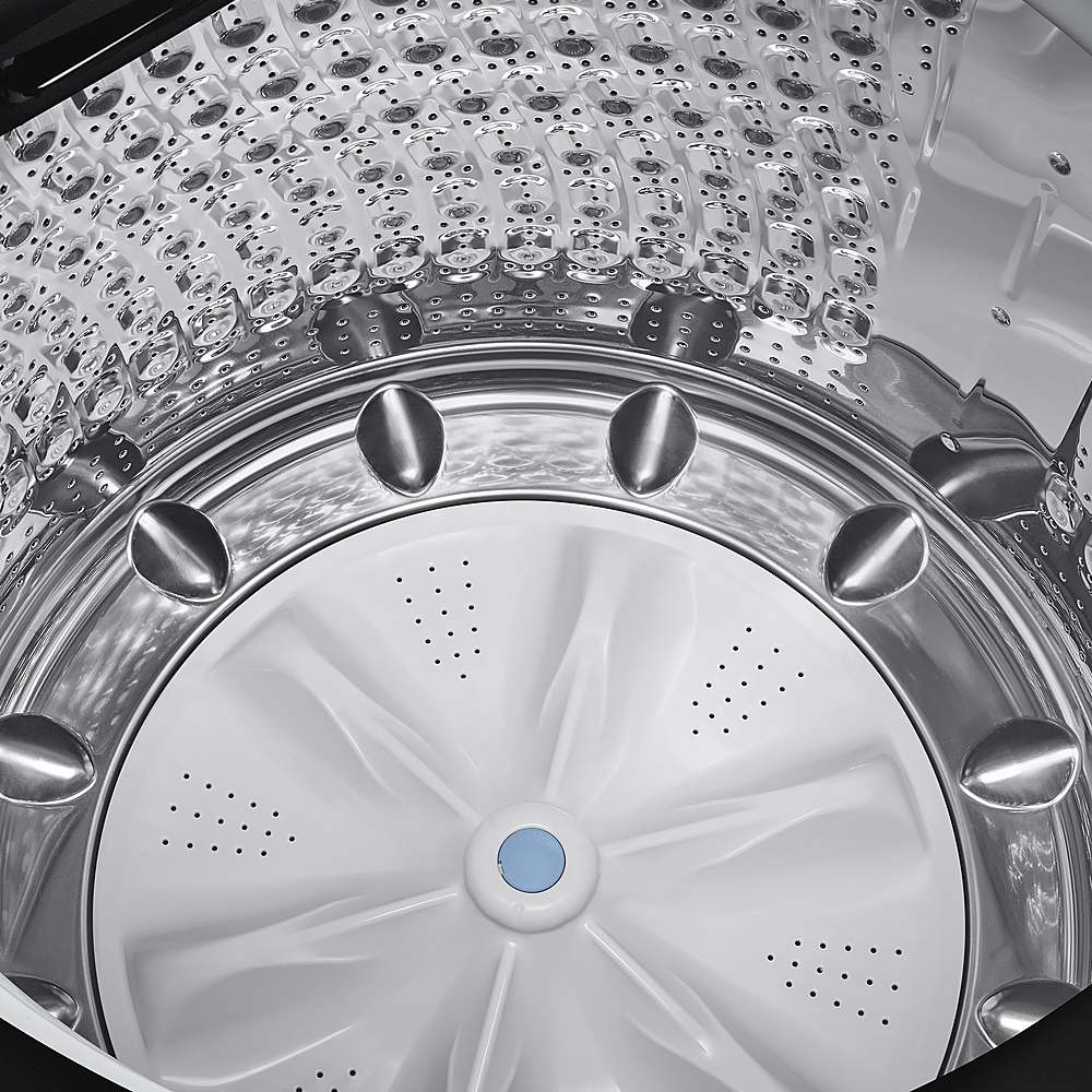 Alt View 17. Samsung - Open Box 5.5 Cu. Ft. High-Efficiency Smart Top Load Washer with Super Speed Wash - Brushed Black.