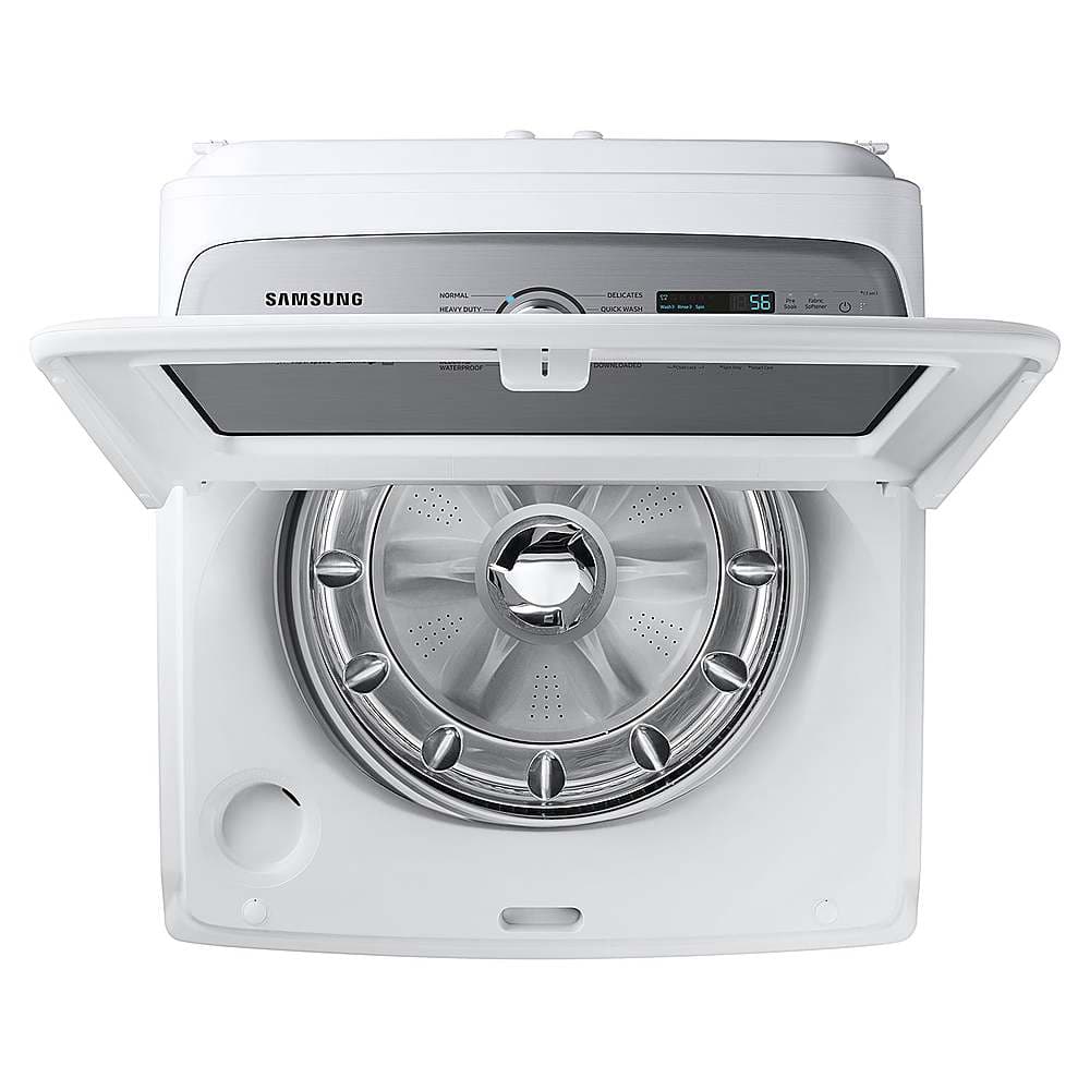 Alt View 14. Samsung - Open Box 5.4 Cu. Ft. High-Efficiency Smart Top Load Washer with ActiveWave Agitator - White.