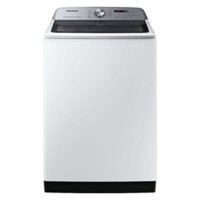 Samsung - Open Box 5.5 Cu. Ft. High-Efficiency Smart Top Load Washer with Super Speed Wash - White - Front_Zoom