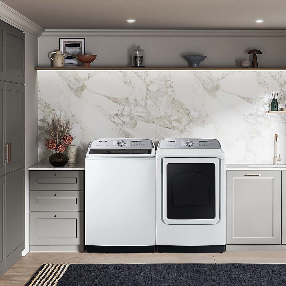 Alt View 11. Samsung - Open Box 5.5 Cu. Ft. High-Efficiency Smart Top Load Washer with Super Speed Wash - White.