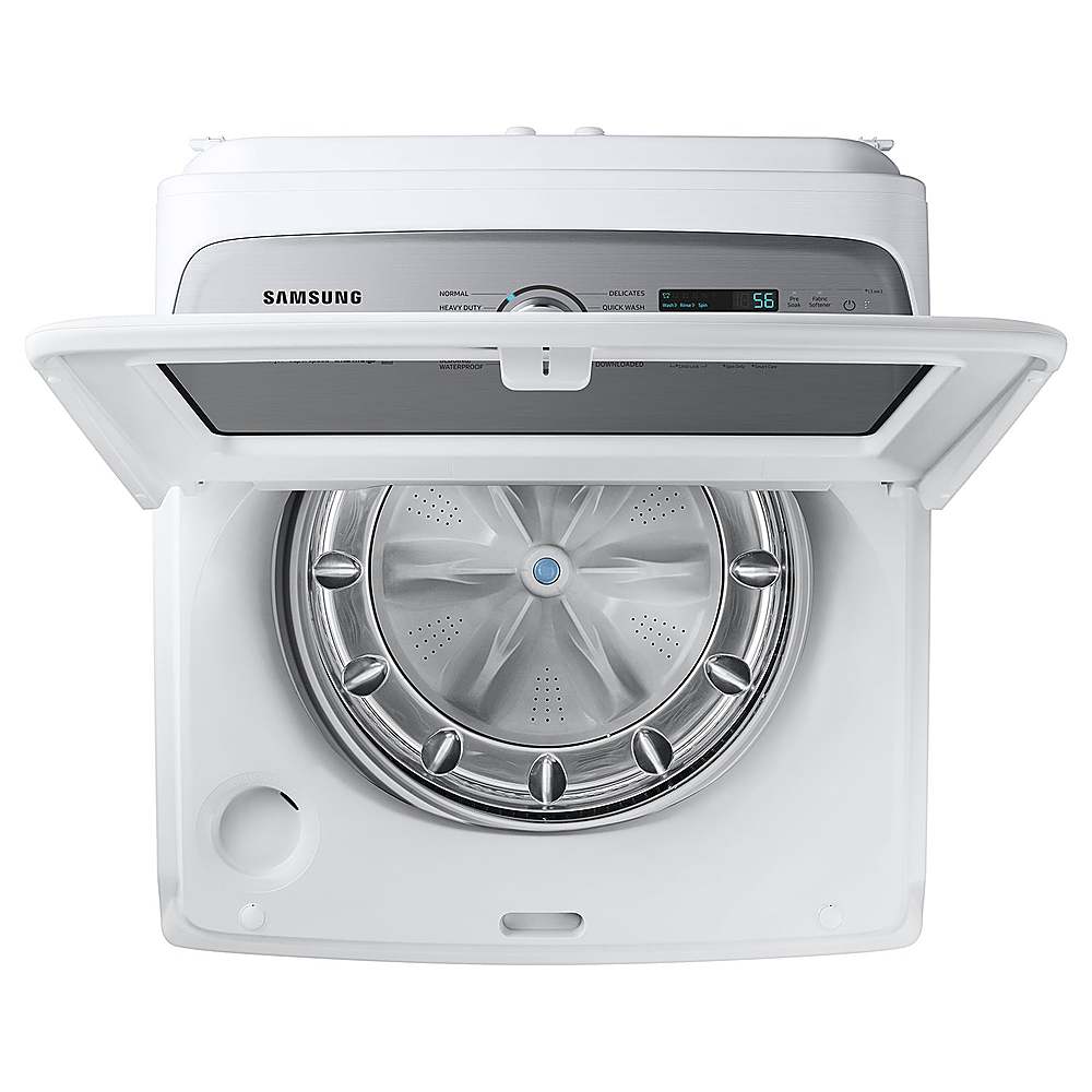 Alt View 15. Samsung - Open Box 5.5 Cu. Ft. High-Efficiency Smart Top Load Washer with Super Speed Wash - White.