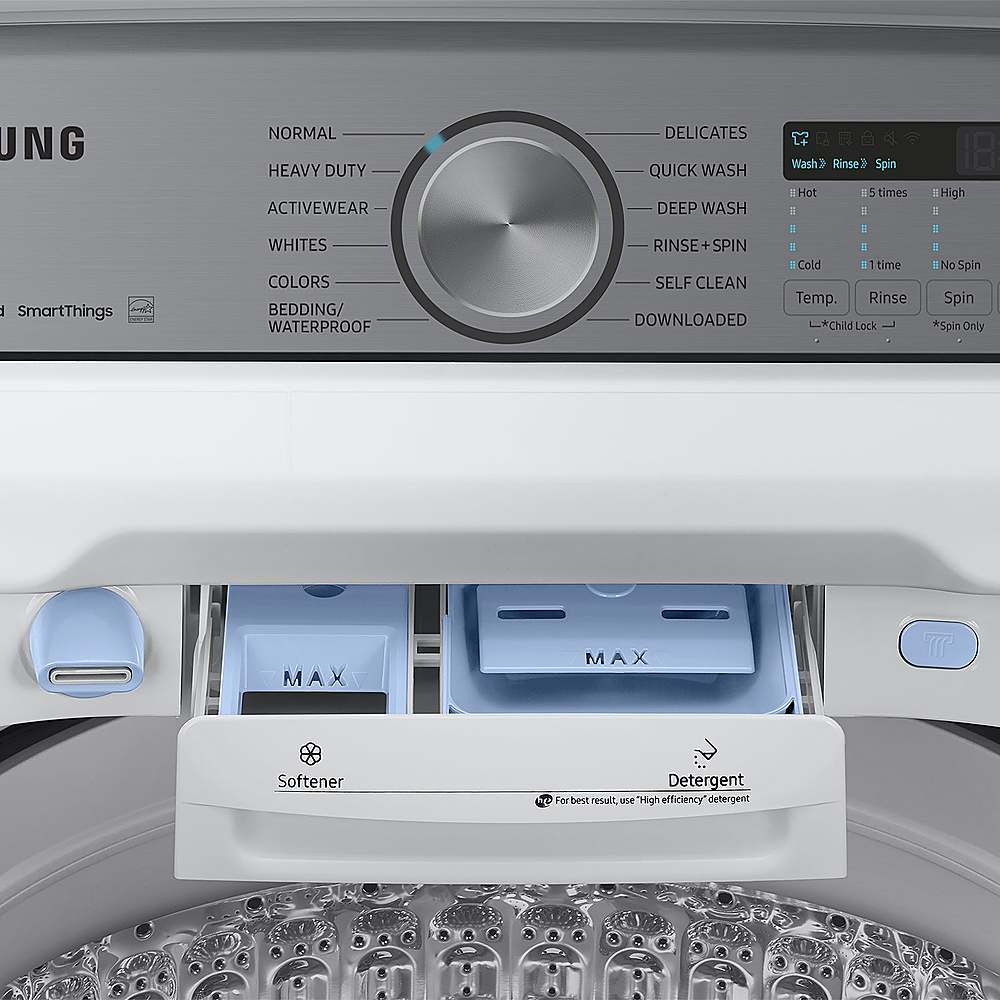 Alt View 18. Samsung - Open Box 5.5 Cu. Ft. High-Efficiency Smart Top Load Washer with Super Speed Wash - White.