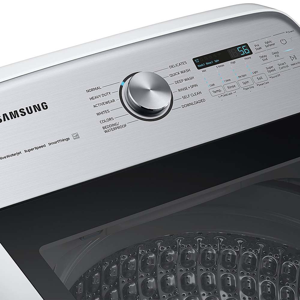 Alt View 20. Samsung - Open Box 5.5 Cu. Ft. High-Efficiency Smart Top Load Washer with Super Speed Wash - White.