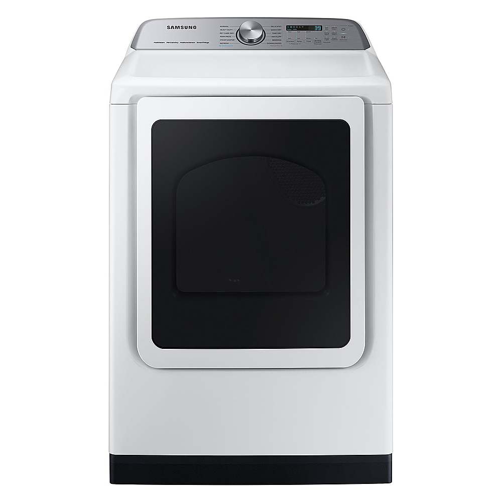 Alt View 11. Samsung - Open Box 7.4 Cu. Ft. Smart Electric Dryer with Steam Sanitize+ - White.