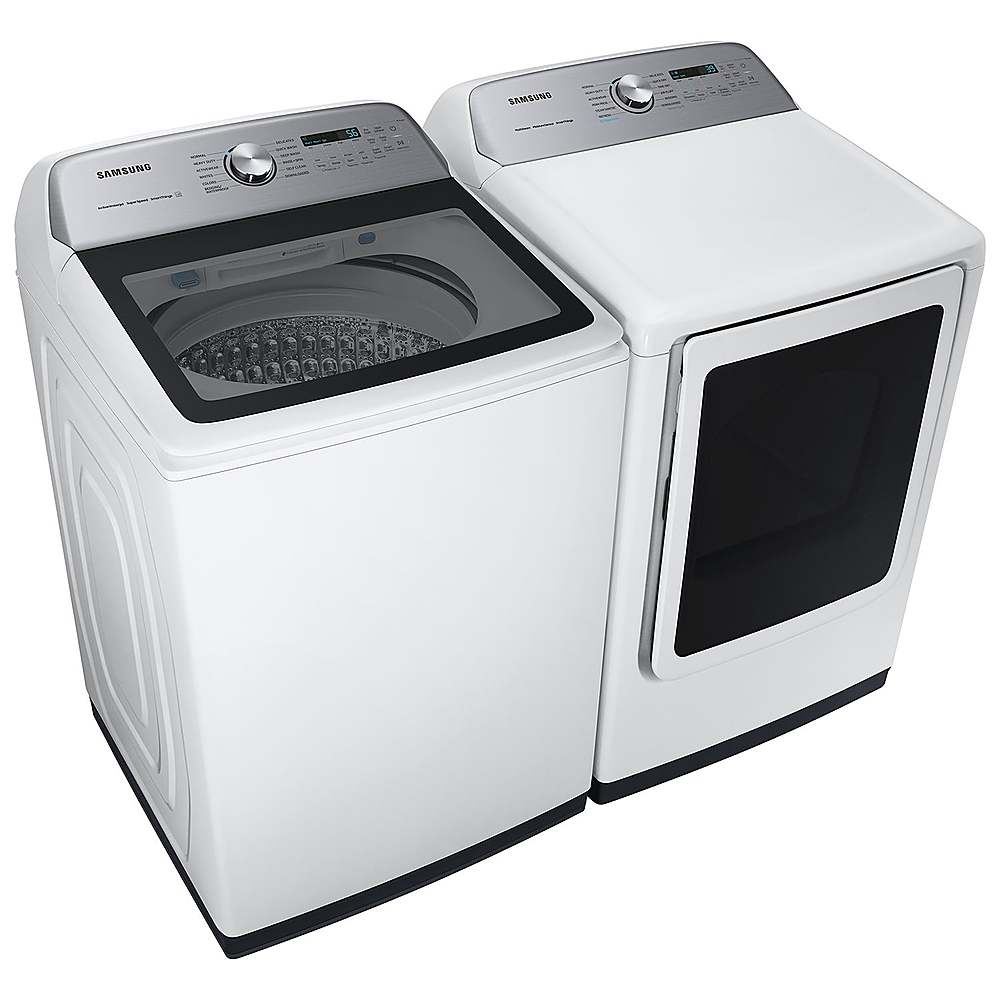 Alt View 19. Samsung - Open Box 7.4 Cu. Ft. Smart Electric Dryer with Steam Sanitize+ - White.