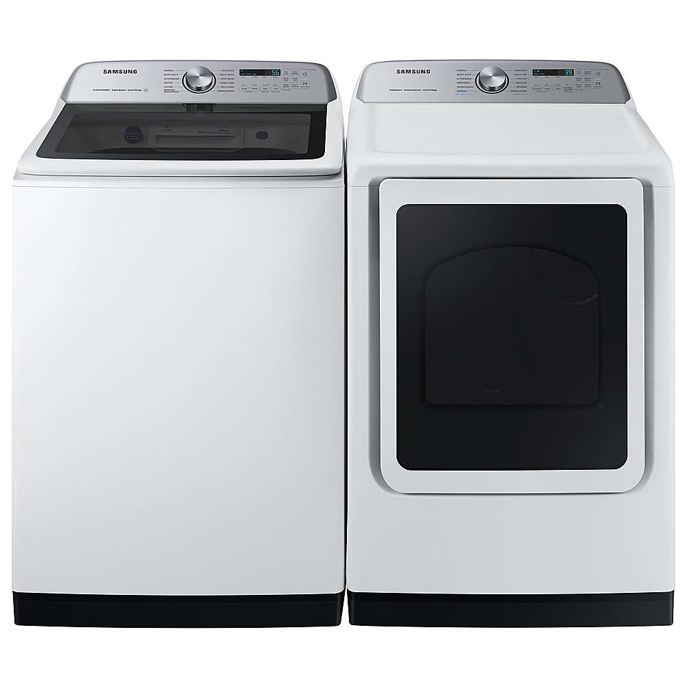 Alt View 18. Samsung - Open Box 7.4 Cu. Ft. Smart Gas Dryer with Steam Sanitize+ - White.