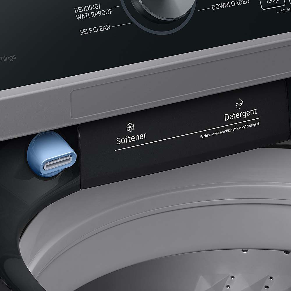 Alt View 16. Samsung - Open Box 4.6 Cu. Ft. High-Efficiency Smart Top Load Washer with ActiveWave Agitator - Black.