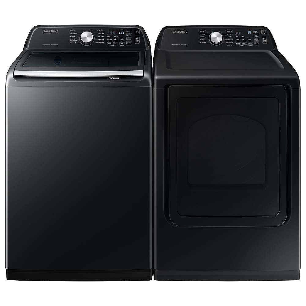 Alt View 18. Samsung - Open Box 4.6 Cu. Ft. High-Efficiency Smart Top Load Washer with ActiveWave Agitator - Black.