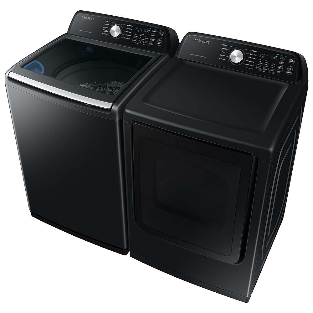 Alt View 19. Samsung - Open Box 4.6 Cu. Ft. High-Efficiency Smart Top Load Washer with ActiveWave Agitator - Black.