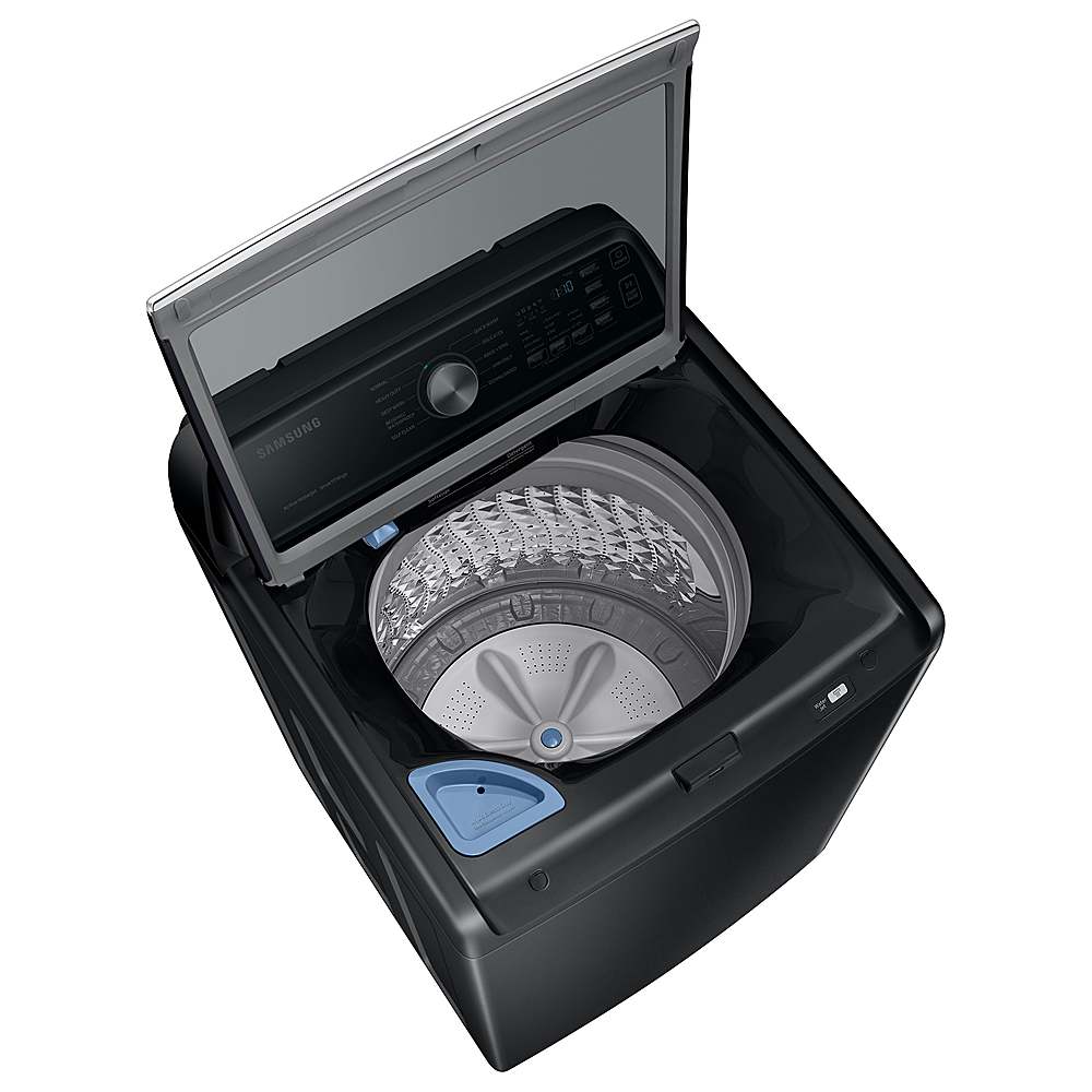 Alt View 12. Samsung - Open Box 4.7 Cu. Ft. High-Efficiency Smart Top Load Washer with Active WaterJet - Black.