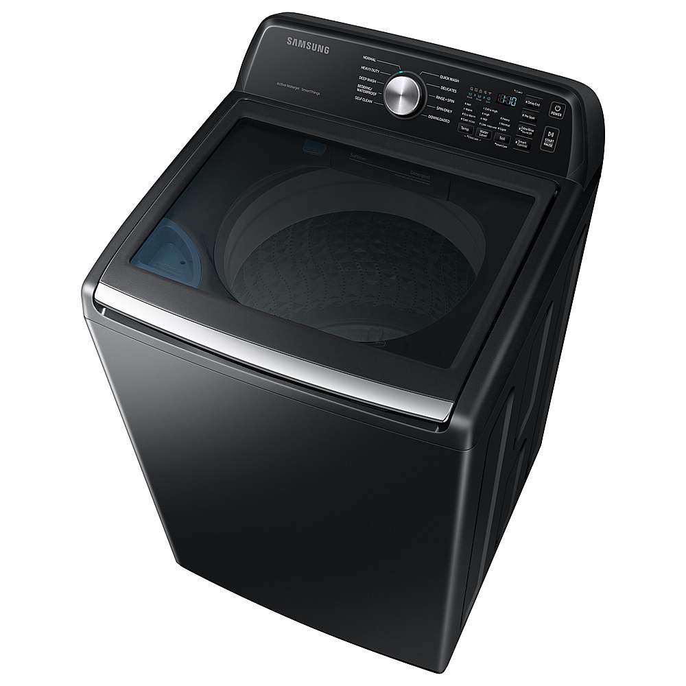 Alt View 13. Samsung - Open Box 4.7 Cu. Ft. High-Efficiency Smart Top Load Washer with Active WaterJet - Black.