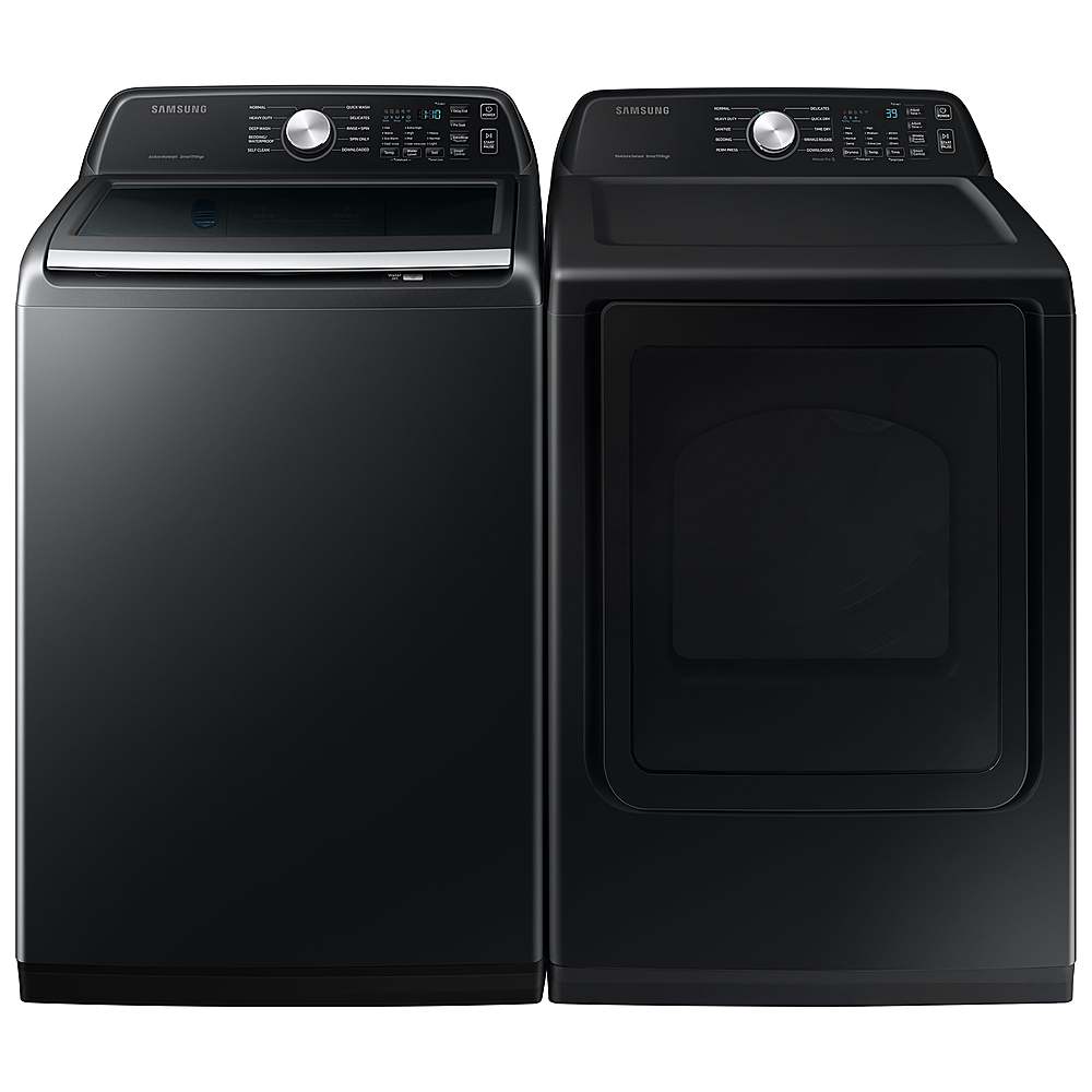 Alt View 18. Samsung - Open Box 4.7 Cu. Ft. High-Efficiency Smart Top Load Washer with Active WaterJet - Black.