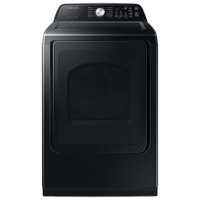 Samsung - Open Box 7.4 Cu. Ft. Smart Electric Dryer with Sensor Dry - Black - Front_Zoom