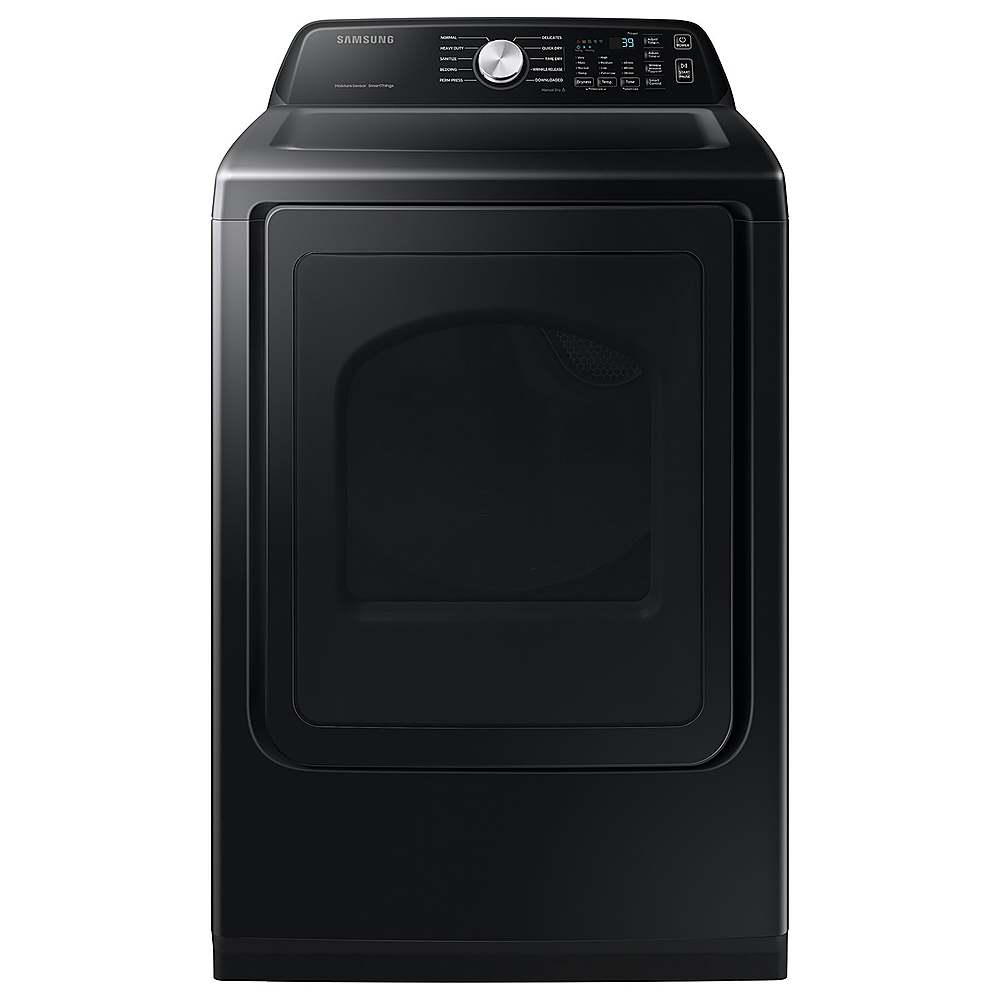 Samsung - Open Box 7.4 Cu. Ft. Smart Electric Dryer with Sensor Dry - Black