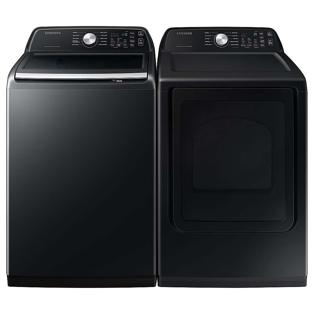 Alt View 15. Samsung - Open Box 7.4 Cu. Ft. Smart Electric Dryer with Sensor Dry - Black.