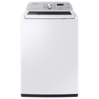Samsung - Open Box 4.6 Cu. Ft. High-Efficiency Smart Top Load Washer with ActiveWave Agitator - White - Front_Zoom