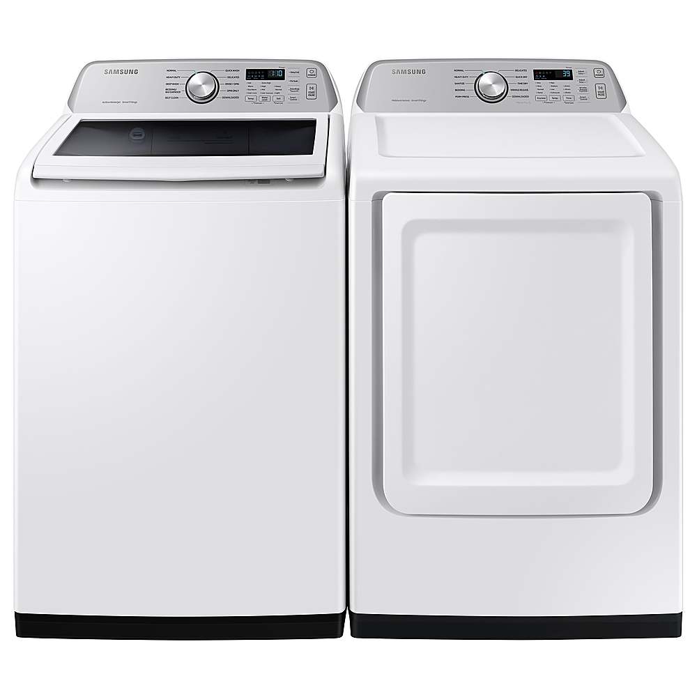 Alt View 19. Samsung - Open Box 4.6 Cu. Ft. High-Efficiency Smart Top Load Washer with ActiveWave Agitator - White.