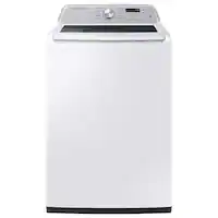 Samsung - Open Box 4.7 Cu. Ft. High-Efficiency Smart Top Load Washer with Active WaterJet - White - Front_Zoom
