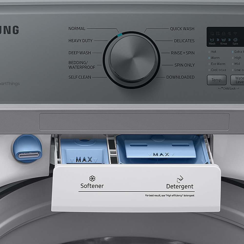 Alt View 17. Samsung - Open Box 4.7 Cu. Ft. High-Efficiency Smart Top Load Washer with Active WaterJet - White.