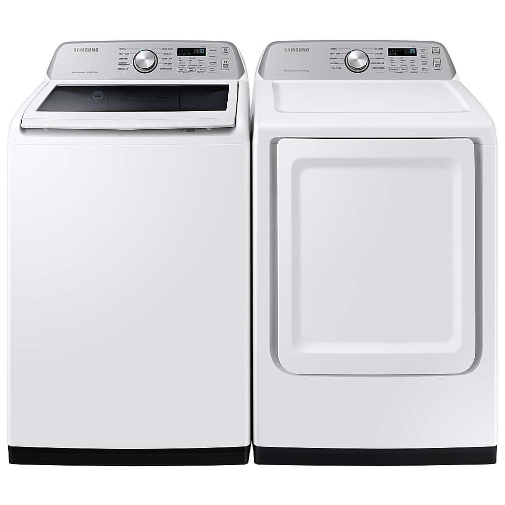 Alt View 19. Samsung - Open Box 4.7 Cu. Ft. High-Efficiency Smart Top Load Washer with Active WaterJet - White.