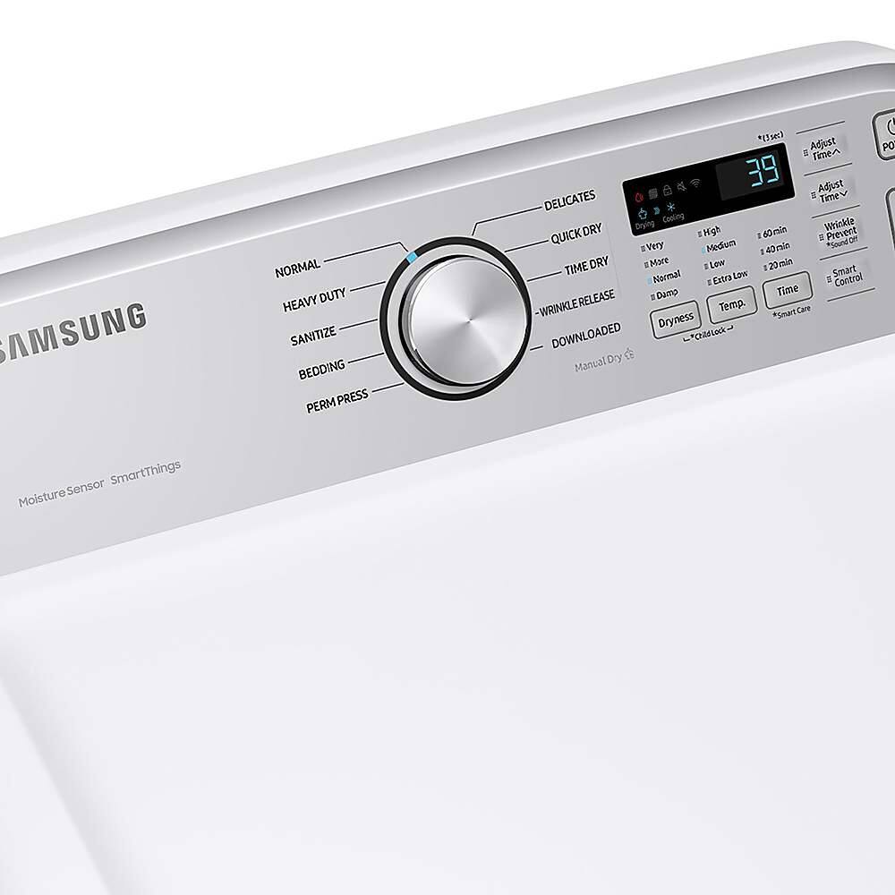 Alt View 15. Samsung - Open Box 7.4 Cu. Ft. Smart Electric Dryer with Sensor Dry - White.
