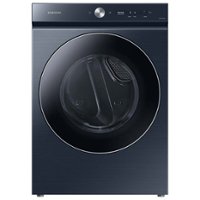 Samsung - Open Box BESPOKE 7.6 Cu. Ft. Stackable Smart Gas Dryer with Steam and AI Optimal Dry - Brushed Navy - Front_Zoom