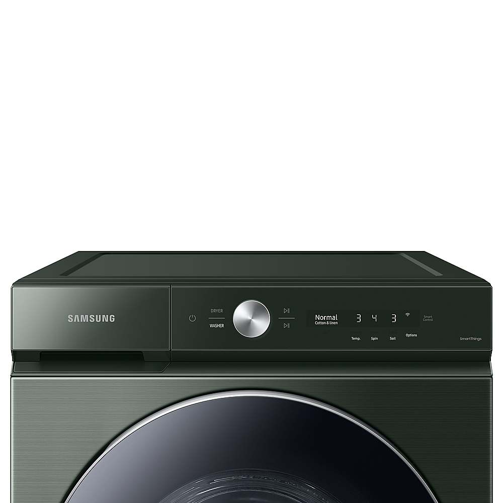 Alt View 16. Samsung - Open Box BESPOKE 5.3 Cu. Ft. High-Efficiency Stackable Smart Front Load Washer with Steam and AI OptiWash - Forest Green.