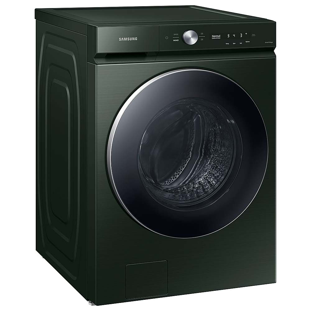 Alt View 17. Samsung - Open Box BESPOKE 5.3 Cu. Ft. High-Efficiency Stackable Smart Front Load Washer with Steam and AI OptiWash - Forest Green.