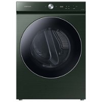 Samsung - Open Box BESPOKE 7.6 Cu. Ft. Stackable Smart Electric Dryer with Steam and AI Optimal Dry - Forest Green - Front_Zoom