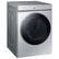 Alt View 12. Samsung - Open Box BESPOKE 7.6 Cu. Ft. Stackable Smart Gas Dryer with Steam and AI Optimal Dry - Silver Steel.