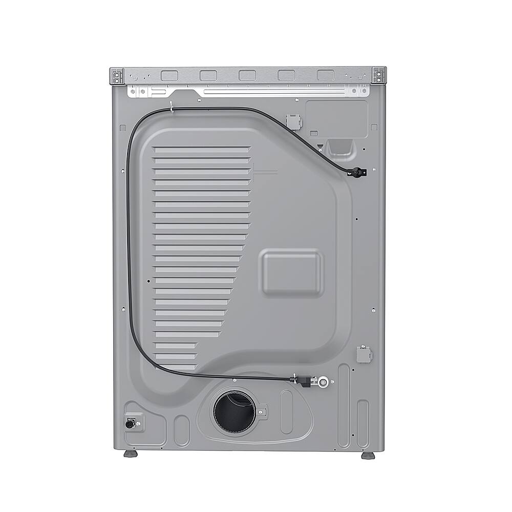 Alt View 15. Samsung - Open Box BESPOKE 7.6 Cu. Ft. Stackable Smart Gas Dryer with Steam and AI Optimal Dry - Silver Steel.