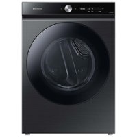 Samsung - Open Box BESPOKE 7.6 Cu. Ft. Stackable Smart Gas Dryer with Steam and Super Speed Dry - Brushed Black - Front_Zoom