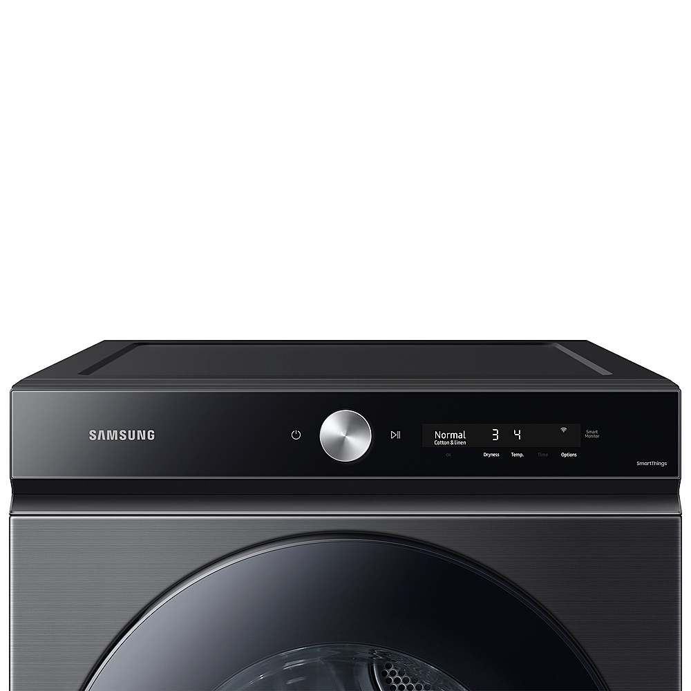 Alt View 11. Samsung - Open Box BESPOKE 7.6 Cu. Ft. Stackable Smart Gas Dryer with Steam and Super Speed Dry - Brushed Black.