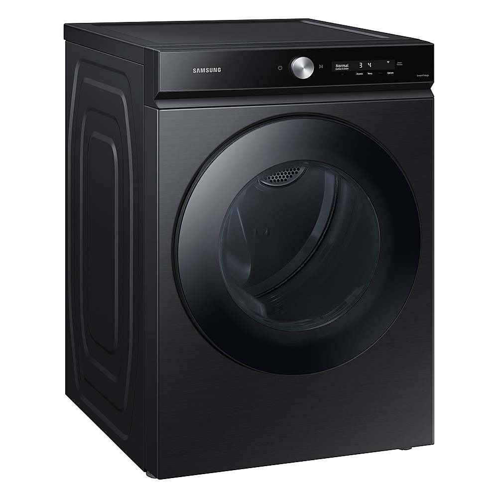 Alt View 12. Samsung - Open Box BESPOKE 7.6 Cu. Ft. Stackable Smart Gas Dryer with Steam and Super Speed Dry - Brushed Black.