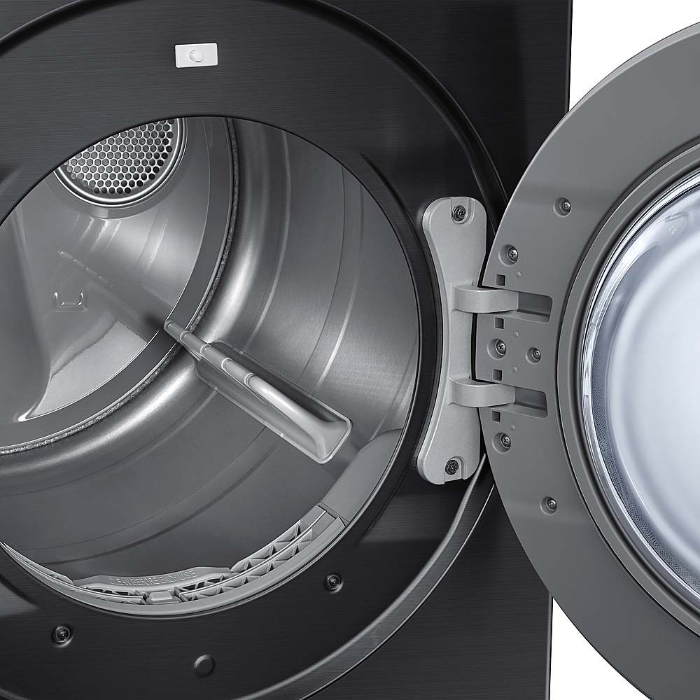 Alt View 22. Samsung - Open Box BESPOKE 7.6 Cu. Ft. Stackable Smart Gas Dryer with Steam and Super Speed Dry - Brushed Black.